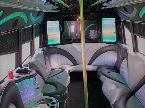 fort worth tx party bus interios